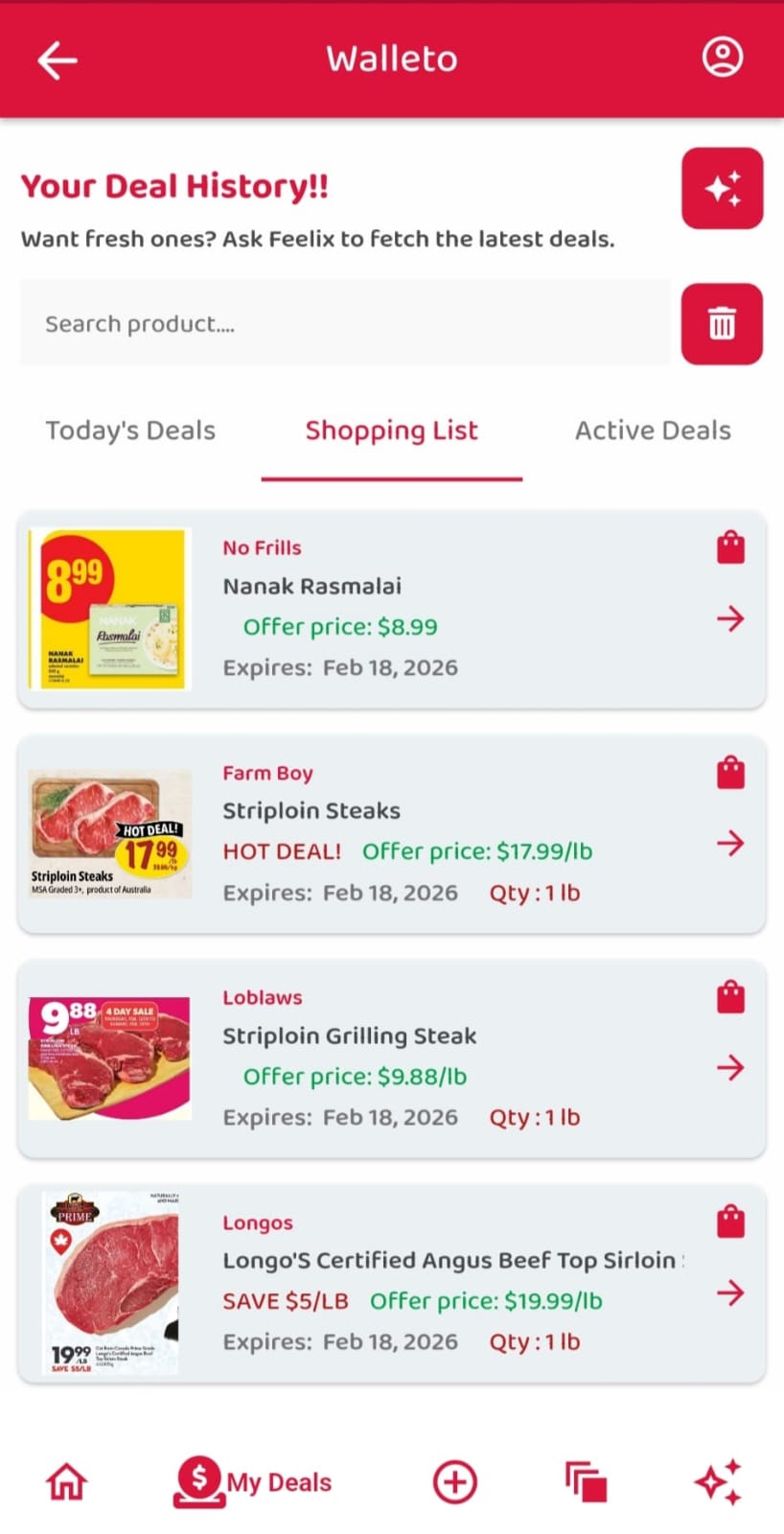 Shopping list